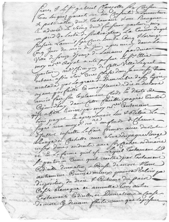 Extrait du testament d’Ellie Pasturin 